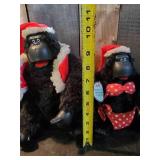 2 Macarena Christmas Gorillas Super Cute Good Condition