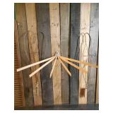 2 Antique Rug Beaters and a Wall hanging Drier