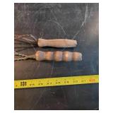 2 Antique Rug Beaters and a Wall hanging Drier