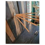 2 Antique Rug Beaters and a Wall hanging Drier