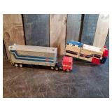 Vintage G1 Optimus prime White and G1 Optimus Prime Tractor Trailor of the Autobot leader