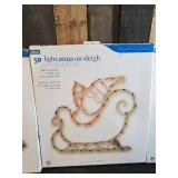 Lot of 3 new never used Christmas Décor Tree, Sleigh, Santa