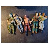 Vintage Gi Joe H.A.V.O. toy 1986 and Low-Light, Snow Job, Lift-Ticket, Wet-Suit, & Lady Jaye action figures