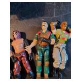 Vintage Gi Joe H.A.V.O. toy 1986 and Low-Light, Snow Job, Lift-Ticket, Wet-Suit, & Lady Jaye action figures