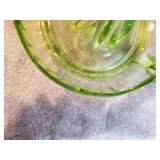 Vintage Green Uranium Glass Juicer
