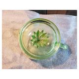 Vintage Green Uranium Glass Juicer