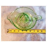 Vintage Green Uranium Glass Juicer