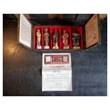 Gary Schildt Alpha Industries Lewis and Clark Collection Decanturs with Wooden Red Velvet lined Box