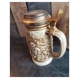 2 Unique Beer Steins in Great Condition one is Tribute to American Armed Forces