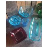 Vintage Misc Glass Items with Various Purpose all Vibrant Colors and Design
