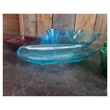 Vintage Misc Glass Items with Various Purpose all Vibrant Colors and Design