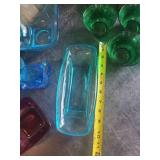 Vintage Misc Glass Items with Various Purpose all Vibrant Colors and Design