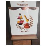 Mid Century Modern Letter, Memo, and Misc wall holder