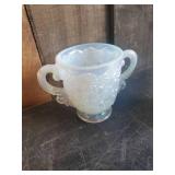 FireKing Cream and Sugar Bowl, and Fenton Cream and Sugar Bowls