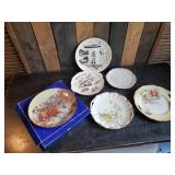 Vintage Décor Plate Lot, Alexandria, Minnesota, Floral and others