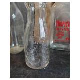 Vintage Glass Bottle Lot, Tropicana, Milk Jar, and others