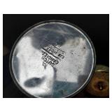 Antique Tin Canister Lot, Log Cabin Syrup, Hostess Fruit Cake, and Others