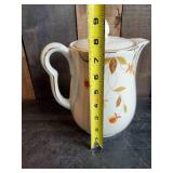 Vintage Halls Superior Leaf Pattern Pitcher