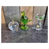 3 Paperweights Cat Made in Sweden