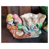 Lot of Misc Planters and other Vintage Décor. Bambi Planter, Love Bird Planter, Parmesan Shaker and more