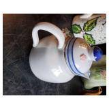 Various Vintage Pitchers and Tea Pots Ceramic and Aluminum