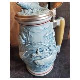 Dog Stein and Fish Stein   Very Cool and Great Condition