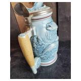 Dog Stein and Fish Stein   Very Cool and Great Condition