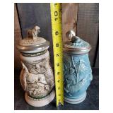 Dog Stein and Fish Stein   Very Cool and Great Condition