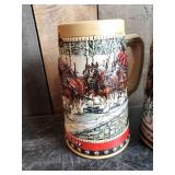 3 Budweiser Steins in Great Condition