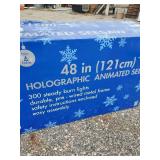 Holographic animated 48in indoor outdoor Christmas lighted Décor