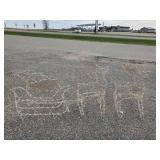 Holographic Sleigh and Reindeer with Box