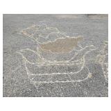 Holographic Sleigh and Reindeer with Box