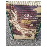 Illuminated 48" Standing Reindeer with Box