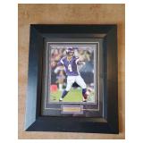 Framed #4 Mn Vikings Quarterback Bret Farve Picture