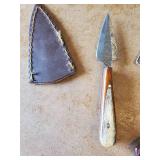 3 Vibrant Dagger Knives with Sheaths