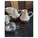 Lot of Various Creamers and Vintage Coffee Cups and others