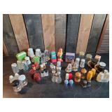 Large Lot of Various styles of Salt and Pepper shakers