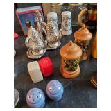 Large Lot of Various styles of Salt and Pepper shakers