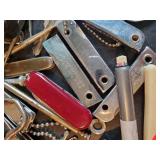 Large Misc Smalls and More Lot Red Owl Sewing kit, Bottle Openers Knives and much Much more