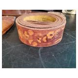 Leather Belt, Buckle, and Wallet Lot Very Nice With Great Detail