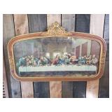 Gorgeous Vintage Last Supper Litho in Amazing Frame Early 1900