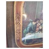 Gorgeous Vintage Last Supper Litho in Amazing Frame Early 1900
