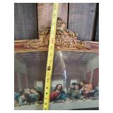Gorgeous Vintage Last Supper Litho in Amazing Frame Early 1900