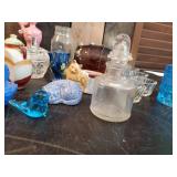 Large Misc Lot of Smalls Glass Bells, Blue Glass Chicken, And MUCH Much More