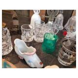 Large Misc Lot of Smalls Glass Bells, Blue Glass Chicken, And MUCH Much More