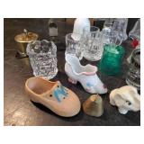 Large Misc Lot of Smalls Glass Bells, Blue Glass Chicken, And MUCH Much More