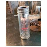 Misc Lot of Vintage, Metal Wall Sconce, Wire Bail Crock, Aluminum Lidded Drinking Glasses, and Much more