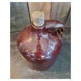 RARE RedWing Stoneware Co. Early Handled Brown Jug with Cork