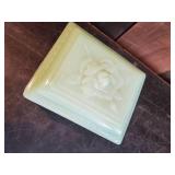 Amazing Antique Jadeite Lidded Box  Gorgeous