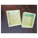 Amazing Antique Jadeite Lidded Box  Gorgeous